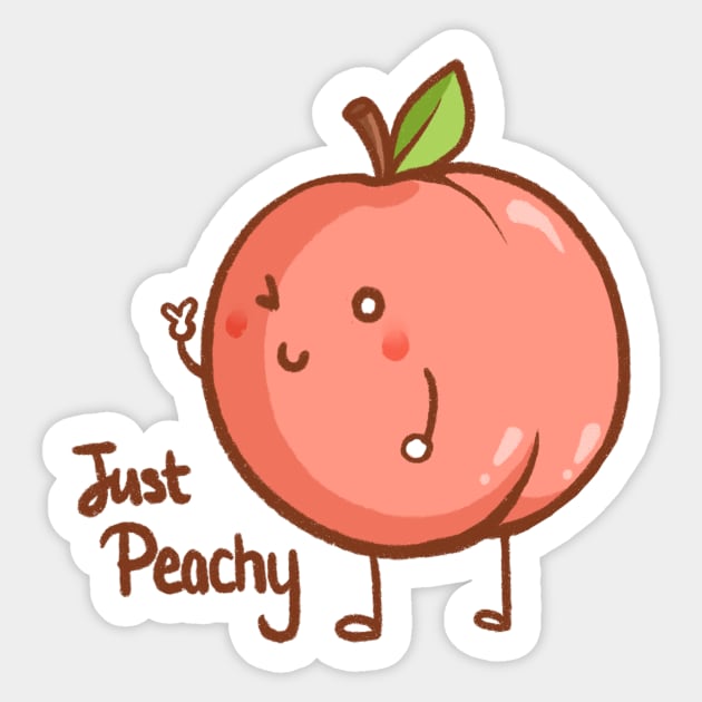 Just Peachy Sticker by mschibious